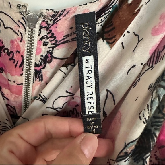 Anthropologie x Plenty by Tracy Reese Pink and White Floral Jumpsuit - Picture 7 of 12